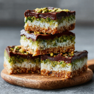 Pistazien-Kokosriegel ohne Backen