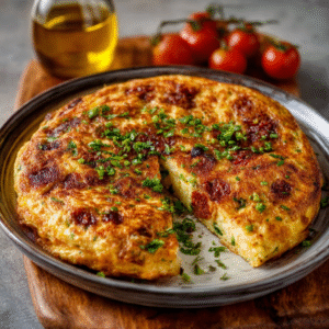 Spanisches Omelett mit Chorizo & Manchego