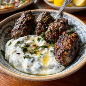 Türkische Rinder-Köfte mit Knoblauchjoghurt