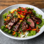 Zitronengras-gegrillter Keto-Rindfleischsalat