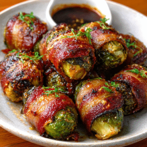 Bacon-Umwickelte Rosenkohl