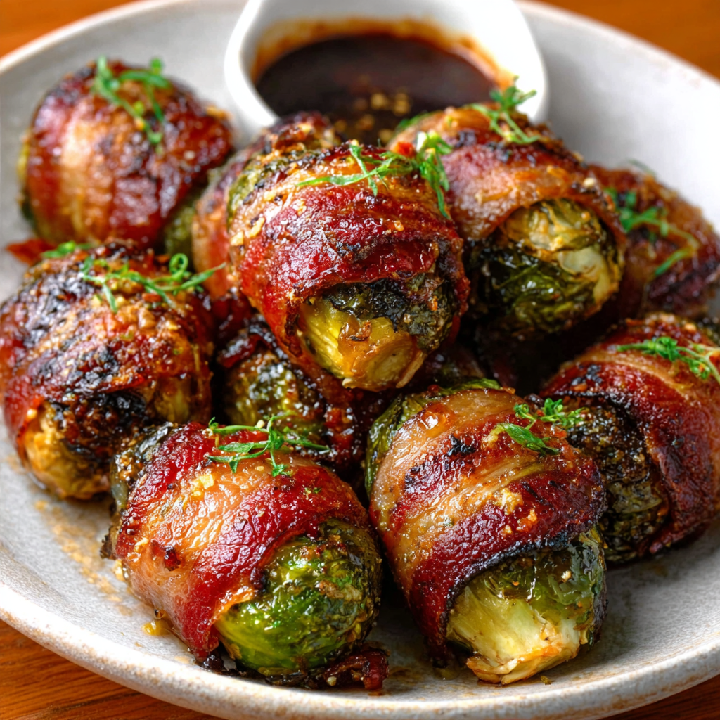 Bacon-Umwickelte Rosenkohl