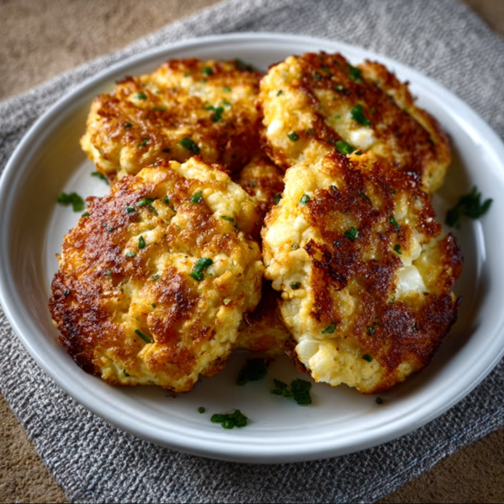 Cheddar & Schnittlauch Blumenkohlküchlein: Ein Genuss!