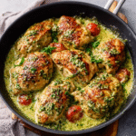 Cremige Pesto-Hühnchen-Pfanne – Ein Fest für die Sinne!