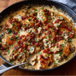 Cremige Pilz-Bacon-Pfanne