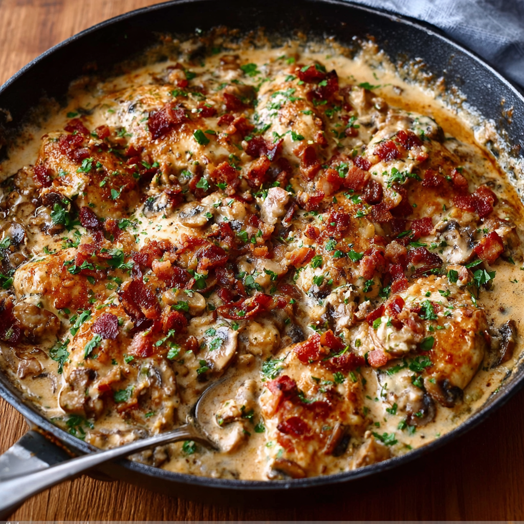 Cremige Pilz-Bacon-Pfanne: Verwöhne deinen Gaumen!