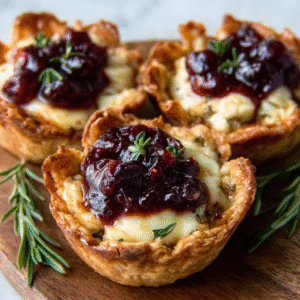 Keto Cranberry Brie Tartlets