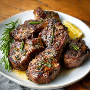 Keto-Lammkoteletts mit Rosmarin und Knoblauch