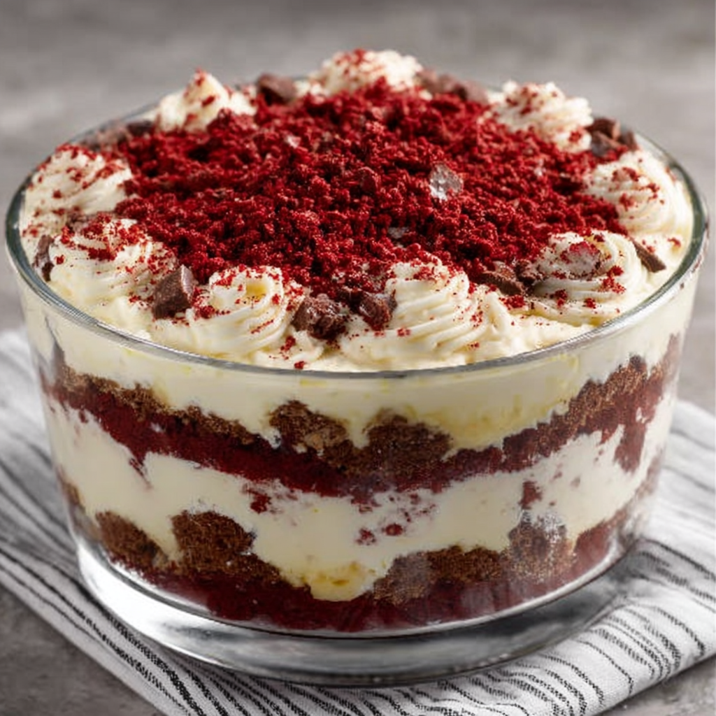 Keto Rote Samt-Trifle mit Mascarpone-Schichten entdecken!