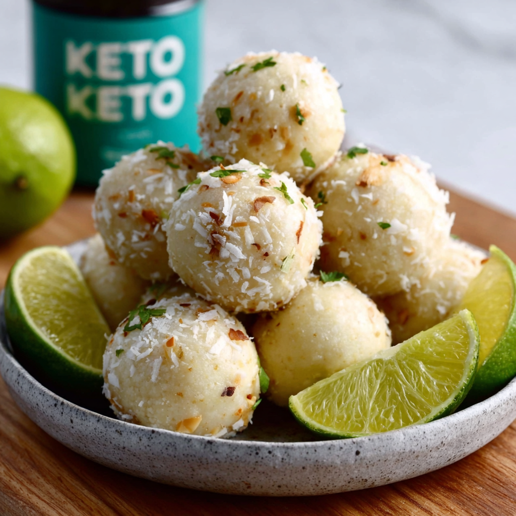 ketodiat 8 Kokos-Limetten-MCT-Öl-Fettbomben für deine Keto-Energie!