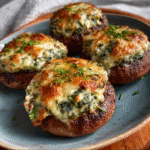 Spinat-Feta gefüllte Champignons