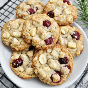 Keto Cranberry-Weiße Schokolade-Macadamia-Kekse