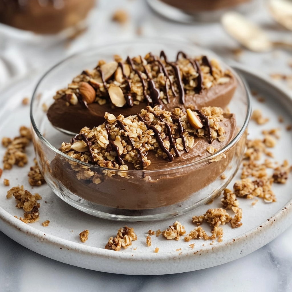 Keto Nutella Mousse mit Haselnuss-Granola: Ein Genuss!