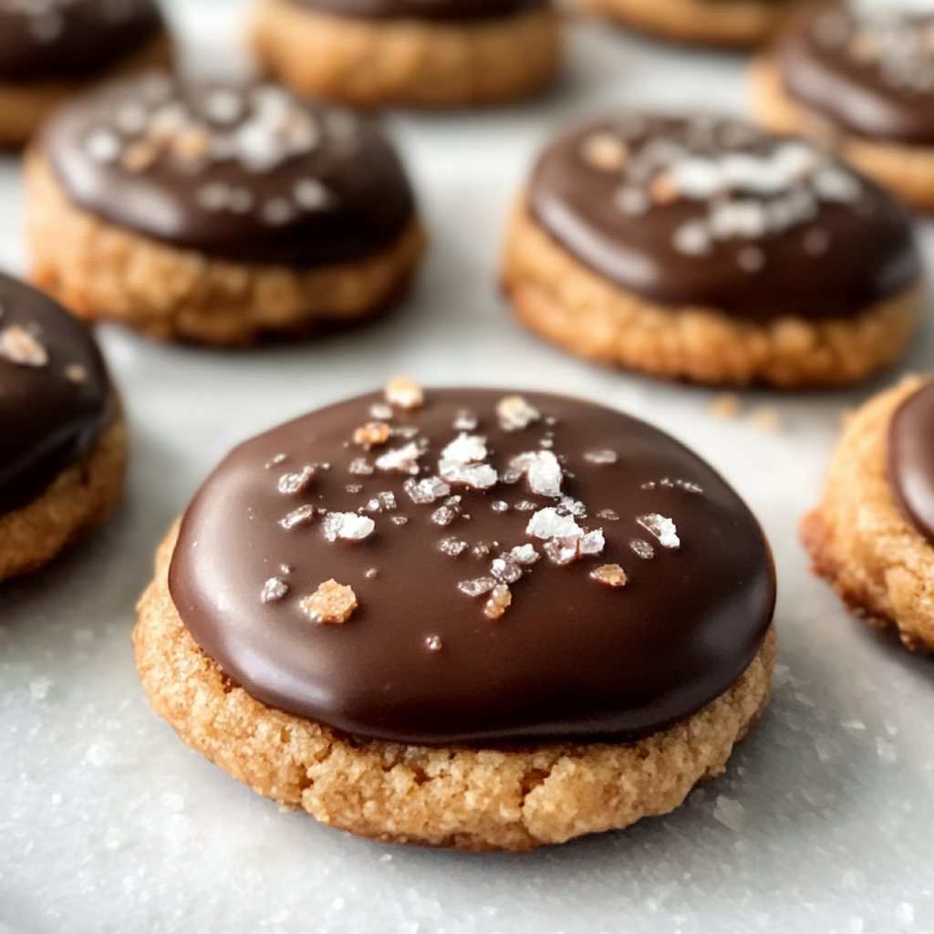 Keto Schokoladenüberzogene Erdnussbutterkekse für den Genuss!