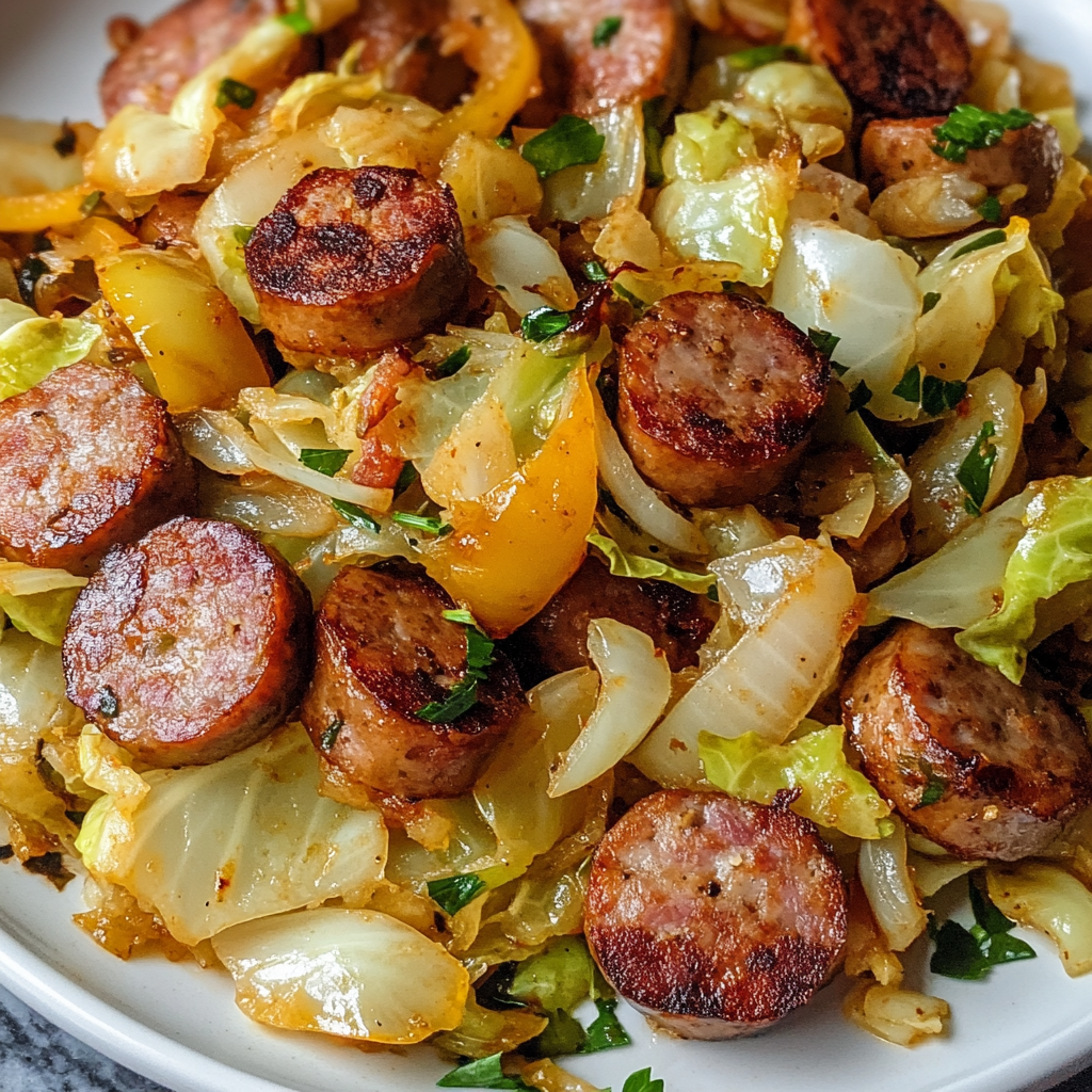 Keto Wurst- und Kohl-Frühstücks-Hash für deinen Morgen!