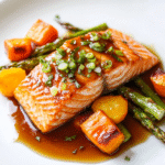 Ahorn-Bourbon-Glasierter Lachs