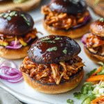 BBQ Pulled Chicken Portobello Sliders