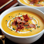 Butternut-Kürbis-Suppe mit knusprigem Prosciutto