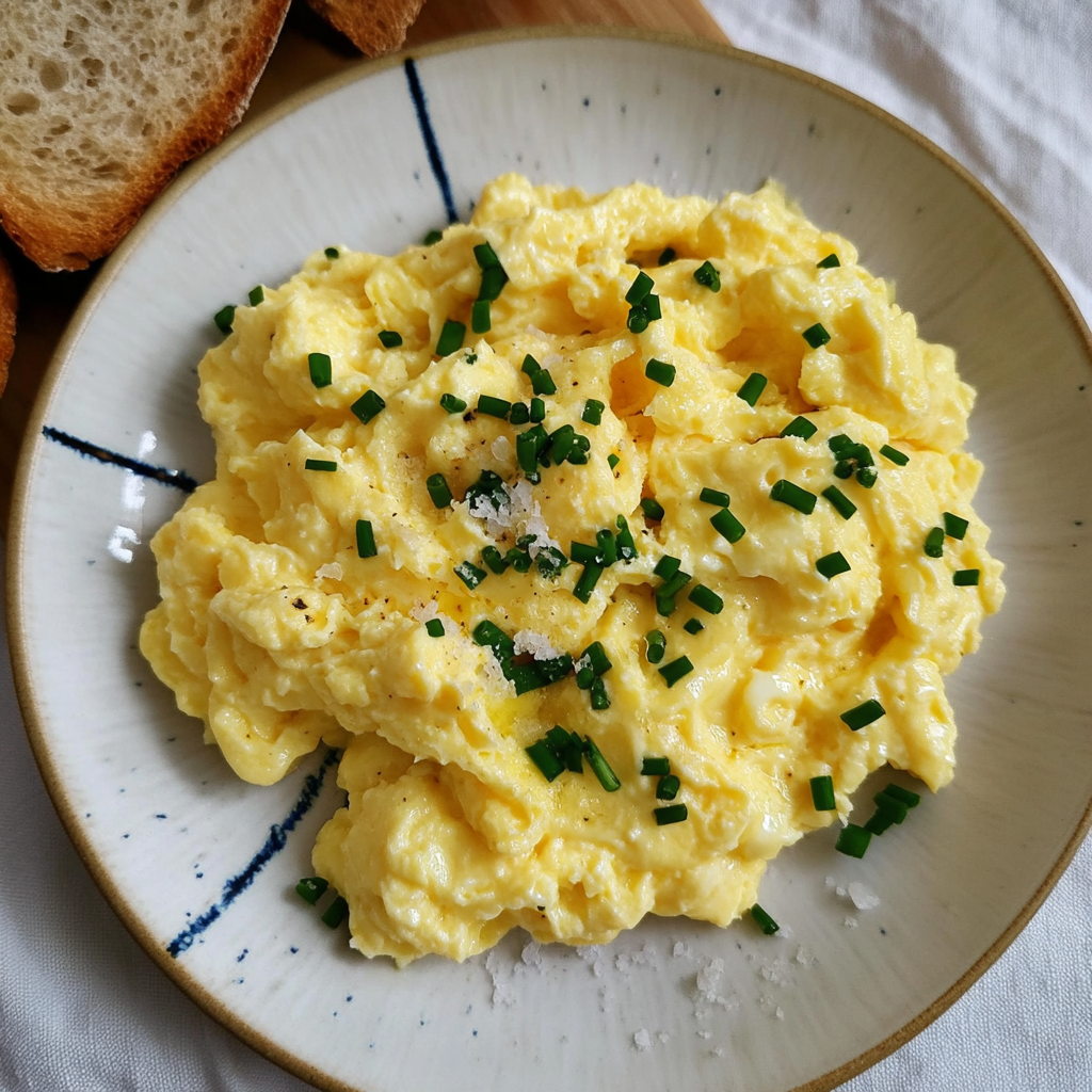 Entenfett-Rührei mit gereiftem Käse für ein Genussfrühstück!