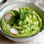 Fava-Bohnen-Minz-Püree