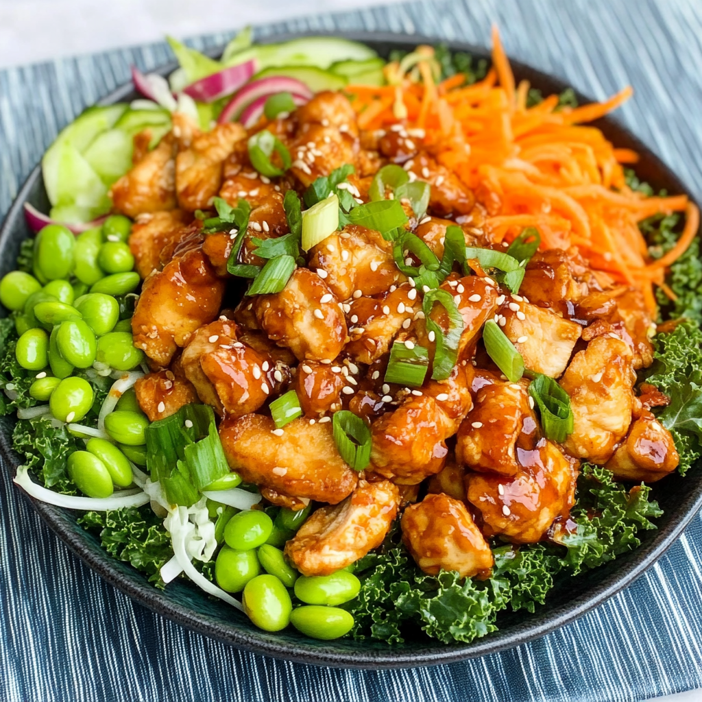 General Tso’s Hähnchen und Grünkohl Power Bowl – Entdecken Sie das perfekte Rezept!