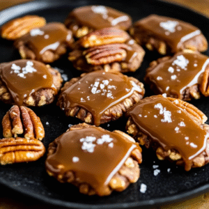 Gesalzene Karamell Keto Pekan Turtles