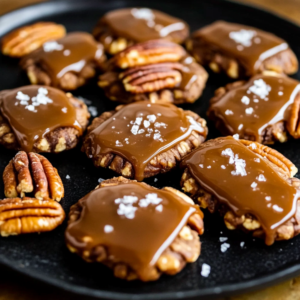 Gesalzene Karamell Keto Pekan Turtles für den Süßhunger!