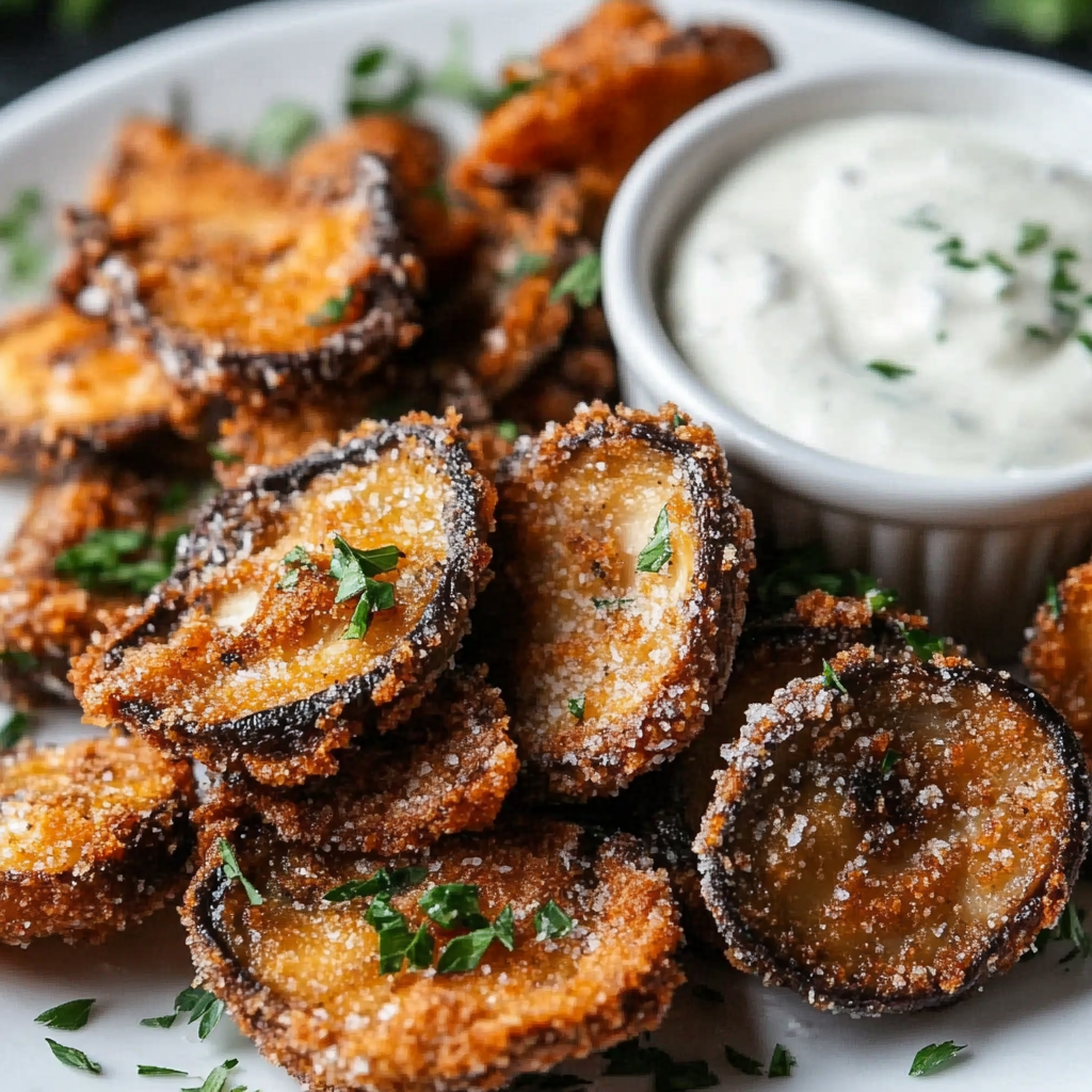 Keto Gebratene Pilze mit Ranch-Dip – Genießen Sie diesen Low-Carb Snack!