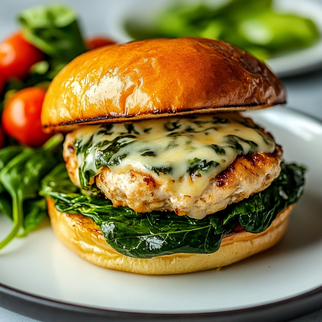 Keto Hähnchen-Spinat-Burger in Herzform mit weißem Cheddar verzaubern jetzt dein Dinner!