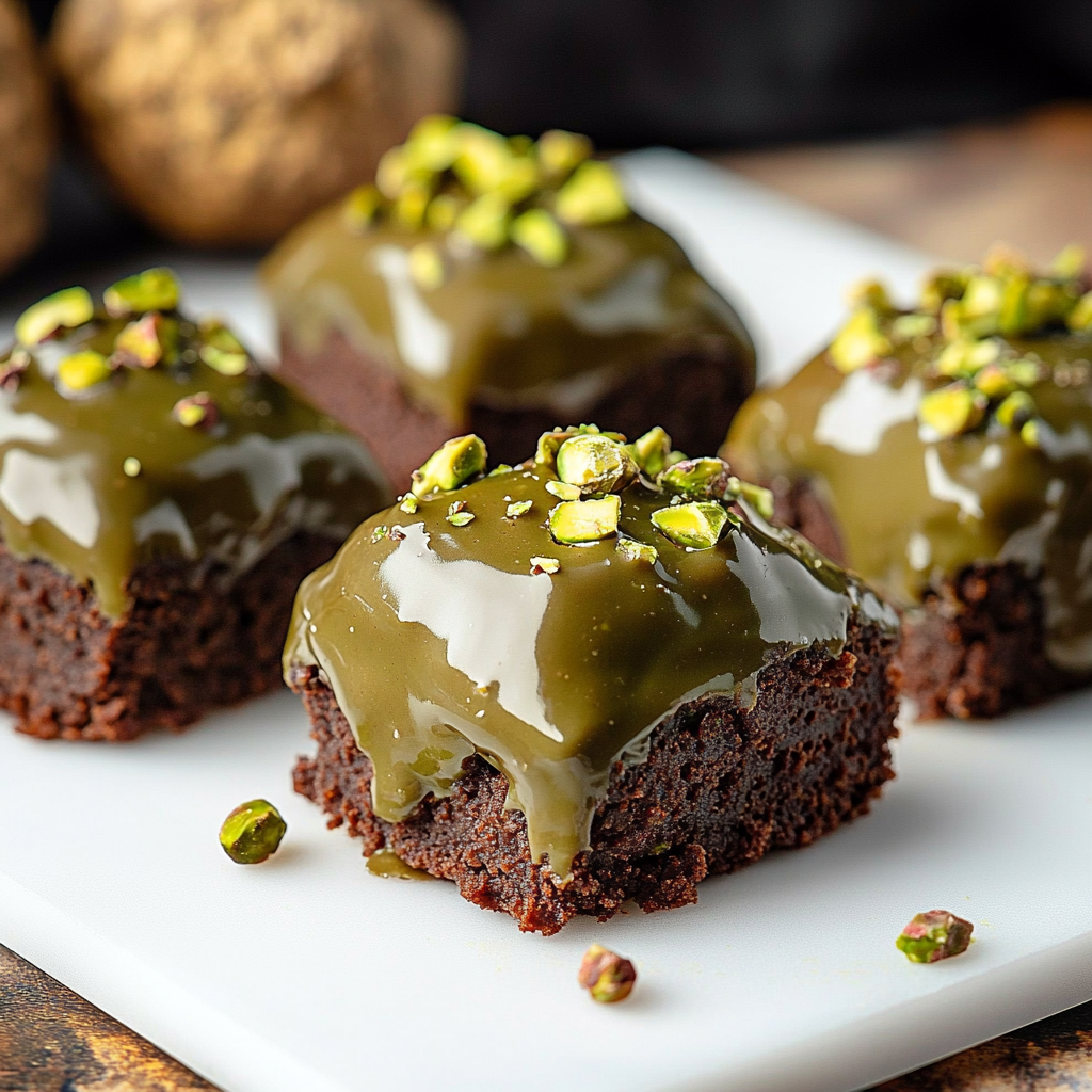 Keto Pistazien-Ferrero Rocher-Brownies: Süßes Genussvergnügen!