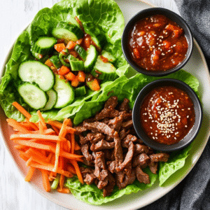 Koreanische Bulgogi-Salat-Wraps