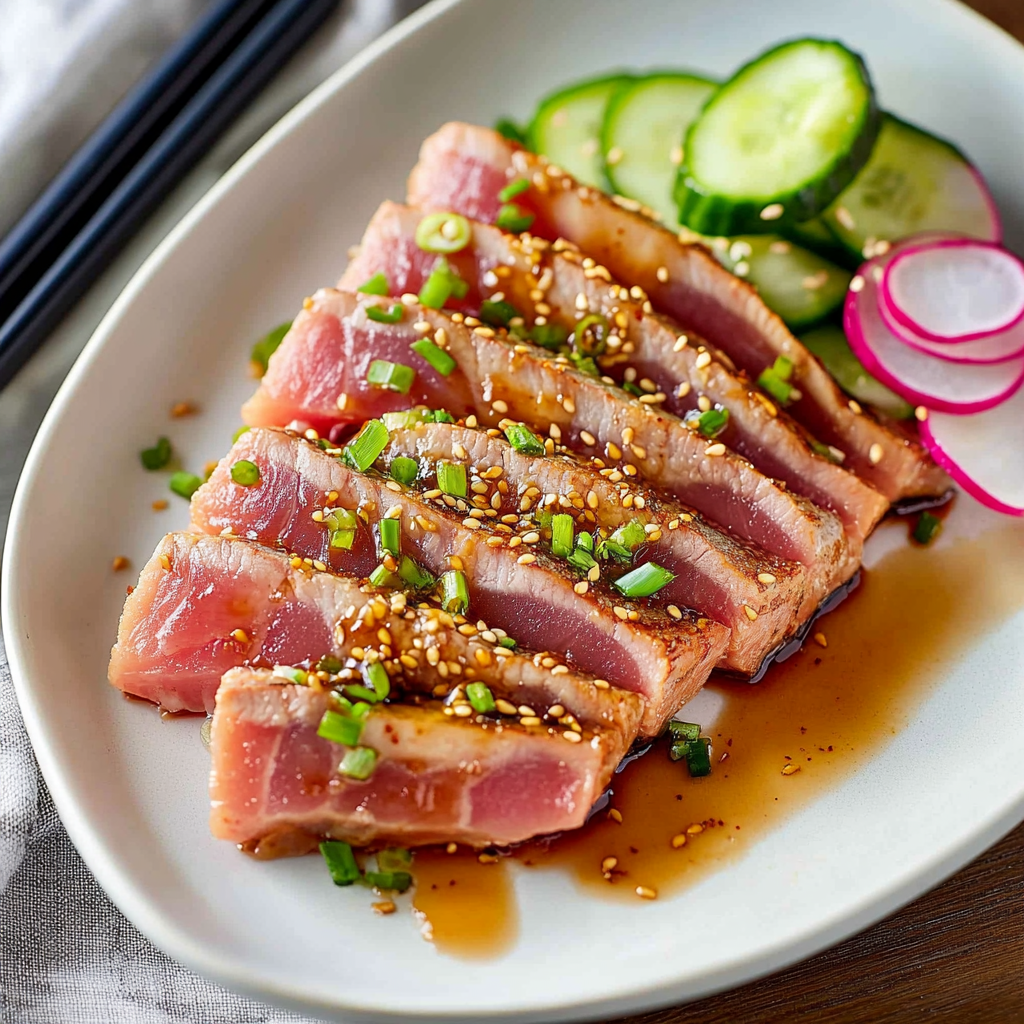 Koreanisches BBQ-Thunfisch mit Sesam begeistert am Grill!