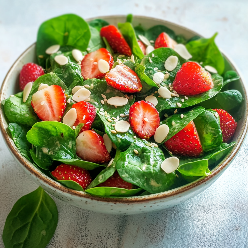 Koriander-Limetten-Erdbeer-Spinat-Salat: Ein Genuss!