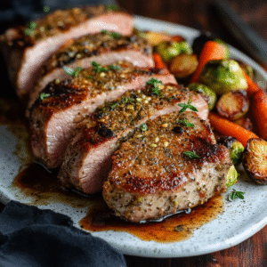 Kürbiskern-Panierte Schweinekoteletts