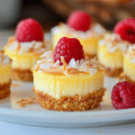 Low-Carb Mini-Ananas-Kokos-Cheesecakes mit Himbeeren