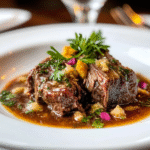Rinderbacken-Confit in gewürztem Talg – Ein Festmahl für Feinschmecker
