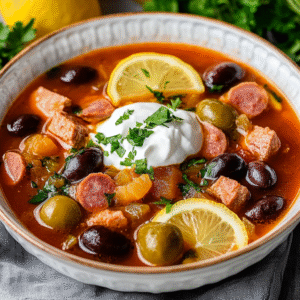 Solyanka – Eine herzhafte russische Suppe für kalte Tage