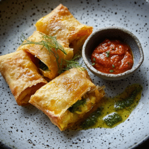 Tunisische Brik mit Harissa