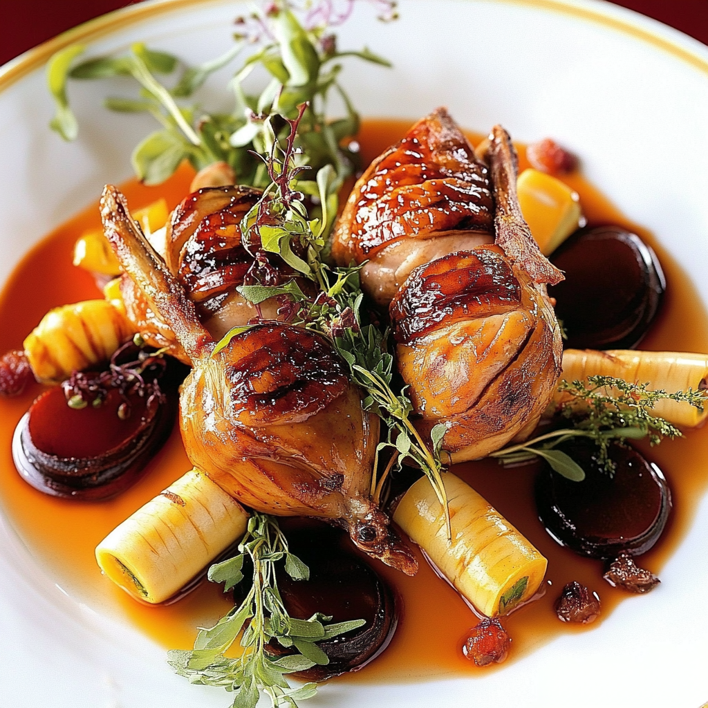 Wachtel gefüllt mit Foie Gras