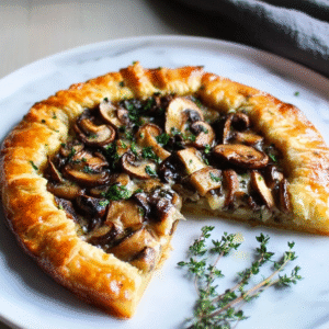 Wilde Pilze & Gruyère Galette ohne Teig