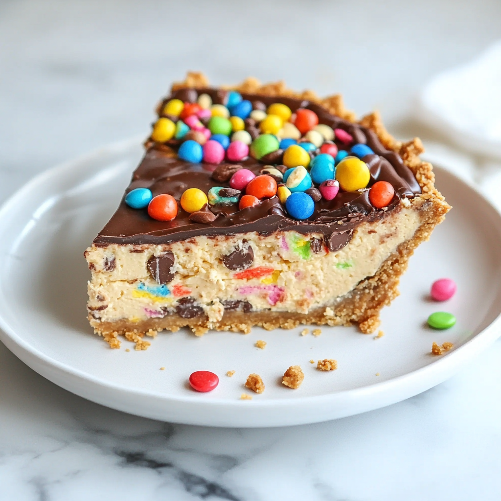Zuckerfreie Monster Cookie PB Cheesecake Pie mit Schokoladen – Verwöhnen Sie sich ohne Reue!