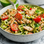 Hähnchen-Pesto-Zoodle-Salat