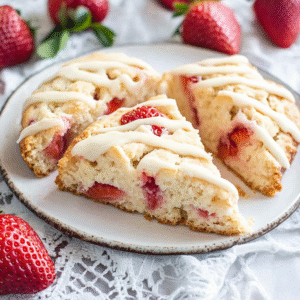 Keto Erdbeer-Frischkäse-Scones