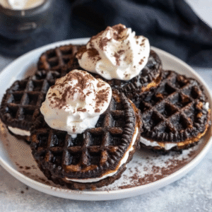 Keto Oreo Chaffles