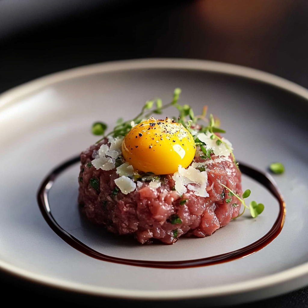 Rindertatar mit Wachtelei, Meerrettich und Parmesan – Ein Genuss!