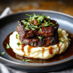 Short Rib Trüffel Blumenkohl-Stapel