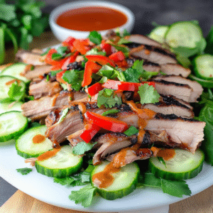 Thai BBQ Schweinefleisch-Salat