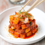 Wagyu-Kimchi-Daikon-Crispy-Garlic-Gochujang-Stapel