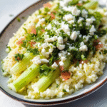 Griechischer Lauch mit Blumenkohlreis