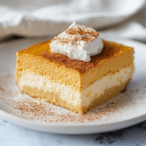 Keto Kürbis-Magie-Custard-Kuchen